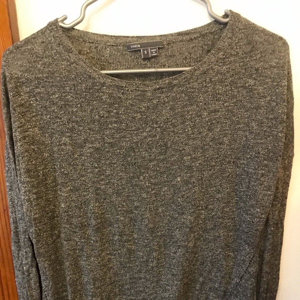 Vince heather led gray sweater size small